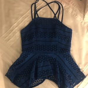 Express blue lace going out tank